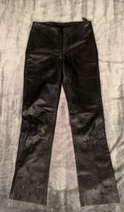 Leather pants with cute little cut outs